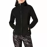 Amazon Essentials Veste à Fermeture Éclair intégrale, en Polaire Douce, Coupe Classique (Grandes Tailles Disponibles) Femme, Noir, M