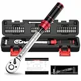 VANPO Clé Dynamométrique Vélo, 32 Pièces, 1-25NM Cle Dynamometrique Kit avec Barre D'extension, Bits Adaptateur, Torx, Phillips,Taglio,Esagonali, Pozidriv pour Moto y vélo Route et de Montagne
