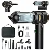 Feolaviy Aspirateur à Main sans Fil 4 en 1, Puissant, 25000 PA, 3 Vitesses 220 000 TR/Min, pour Voiture, Cuisine, PC, canapé, Bureau, Maison et Nettoyage des Poils d'animaux (Jaune doré)