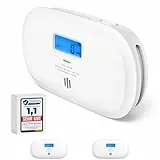X-Sense Détecteur de Monoxyde de Carbone Autonome, Détecteur de CO avec Durée de Vie de 10 Ans et Pile Remplaçable, Affichage Numérique et Mémoire de Valeur de Crête, XC0C-SR, Lot de 2