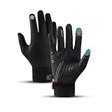 MEETTIKEY Gants d'hiver,Gants à Écran Tactile Chauds pour Hommes Femmes,Gants Velo Hiver Imperméable Antidérapants pour la randonnée, Le Ski, l'escalade, l'équitation, la Marche