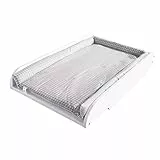 roba Assiette à langer avec matelas à langer taupe à carreaux - table à langer à poser sur lits de bébé et berceaux 60 x 120 à 70 x 140 cm - bois blanc