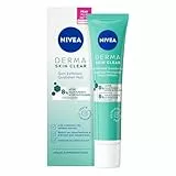 NIVEA Derma Skin Clear Soin Exfoliant Quotidien Nuit (1 x 40 ml), Soin de nuit 8% acides salicylique & glycolique & niacinamide, Crème visage anti points noirs pour peaux à imperfections
