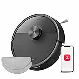 roborock Q7 M5 Set Aspirateur Robot Laveur 10 000 Pa, Double Conception Anti-Enchevêtrement, Durée de Nettoyage Prolongée, Navigation avec LiDAR Précis, APP, Noir