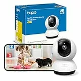 Tapo 2.5K(4MP) Caméra de Surveillance WiFi intérieure 360°, Détection Humaine AI Suivi Intelligent, Sirène et détection de Mouvement, Audio bidirectionnel, Compatible Alexa pour Bébé/Animaux C220