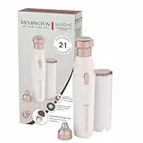 Remington Epilateur pour visage femme 2en1:rasoir électrique et tondeuse à sourcils BareMe épilation lèvre supérieure, menton, joues, étanche, lumière LED, USB-C, brosse, capuchon protecteur WFS200