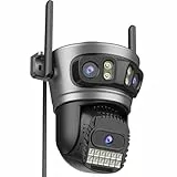 ANBIUX Camera Exterieur,3K,Caméra De Surveillance Exterieur avec 3 Objectif,2.4/5G,Camera Surveillance WiFi,PTZ,360°,Ethernet,Vision Nocturne Couleur,Audio Bidirectionnel,Détection Humaine,IP66