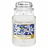 Yankee Candle bougie parfumée Jasmin de minuit | Grande bougie jarre longue durée | | jusqu’à 150 heures de combustion |Cadeaux de la fête des mères
