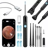 VITCOCO Otoscope Oreille WiFi 1080P, Camera Oreille Nettoyage IP67 pour iPhone, iPad et Smartphones Android pour Adultes, Enfants et Animaux (Noir)
