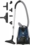 Hoover Silencieux Telios Extra Lite Aspirateur avec Sac Traineau Compact et Puissant TXL70HM,69DB, Capacité XL 3,5L, 2 Brosses Sols Durs-Tapis & Spéciale Parquet, Filtre EPA Lavable, Accessoires,Bleu