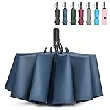G4Free 54 Pouces Parapluie Pliant, Compact Parapluie Automatique，Grand Parapluie Pliant，Parapluie de Poche，Auvent Doublement Ventilé