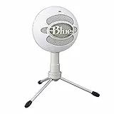 Blue Microphones Snowball iCE Micro USB Plug 'n Play pour Enregistrement, Streaming, Podcast, Micro Gaming, Micro PC et Mac avec Capsule Condensateur Cardioïde, Support Ajustable et câble USB - Blanc