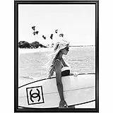 aicedu Pas de cadreMode Surf Femme Affiche Lettre Nordique Mur Pop Art Toile Peinture Noir Blanc Vogue Photo Prints Salon pour La Décoration Intérieure 50X70 Cm