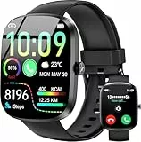 OUKITEL Montre Connectée Homme Femme,1.91' HD Smartwatch avec Appels Bluetooth,140+ Sportifs Modes Montre,Moniteur Sommeil,Fréquence Cardiaque,Podomètre,Étanche IP68,Montre Homme pour Android iOS Noir
