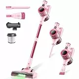 Dzaki Aspirateur Balai sans Fil Puissant avec écran LED- 45KPa 50Mins, 3 en 1 Aspirateur sans Fil sans Sac, Rechargeable Batterie, Silencieux Léger pour Tapis/Poils d'animaux/Sols Durs/Canapé/Voiture