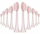 Lot de 10 têtes de brosse à dents de rechange compatibles My avec Variations les brosses à dents électriques, soniques, têtes de brosse à dents, têtes de rechange (rose)
