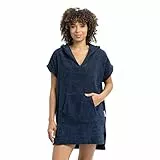 HOMELEVEL Poncho de surf femme - Serviette de plage peignoir en coton avec poche et capuche - Robe sortie de bain cape pour adulte adolescente