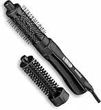 BaByliss Brosse soufflante Shape & Smooth - Coiffe grâce à un flux d'air puissant, Embouts de 30 mm et 20 mm, Fonction air froid, Séchage et coiffage rapides, noir, AS82E