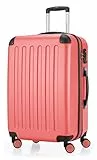 HAUPTSTADTKOFFER - Spree - Valise de Taille Moyenne, Bagage de soute Rigide ABS, TSA, Extensible, Extra léger, 4 Roues, 65 cm, 74 L, Corail