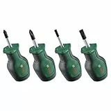 Bosch Set de 4 tournevis courts (compacts pour vissage dans espaces restreints embout magnétique)
