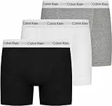 Calvin Klein Homme Boxer Lot De 3 Caleçon Coton Stretch, Multicolore (Black/White/Grey Heather), M