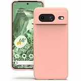 YATWIN Coque pour Google Pixel 8, Housse en Silicone Doux avec Découpes Précises pour Caméra, Design Ultra Mince, Protection 360° à Bords Surélevés - Rose