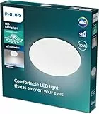 Philips Plafonnier LED, Blanc, Eclairage Blanc Chaud 2700K, Facilité d'installation, Philips Moire Luminaire Intérieur pour l'éclairage de vos pièces à vivre
