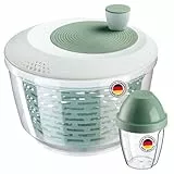 Essoreuse à salade Westmark – Idéale pour laver, essorer et servir la salade, saladier peu encombrant avec couvercle et bec verseur, antidérapant, 4,4 l – plastique, sans BPA