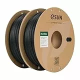 eSUN Amélioré PLA Mat Filament 1.75mm, Imprimante 3D Filament PLA Matte, 1KG par Bobine,2 Bobines de Filament d'impression 3D pour Imprimante 3D, Noir Profond+Noir Profond