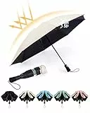 Chakipee Parapluie Pliant inversé Compact Anti UV- Parapluie Femme Automatique Resistant Vent, Parapluies de Voyage Portables, Revêtement en polyester 210T, Portée 97 cm, 8 Sections