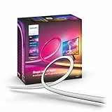 Philips Hue White and Color, Lightstrip Hue Play gradient PC pour écran 24-27 pouces, synchronisation de la lumière avec le jeu avec Hue Sync, fonctionne avec Alexa, Google Assistant et Apple Homekit