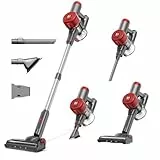 L6 Aspirateur sans Fil, Balai Électrique sans Fil 4-en-1 Puissant, Aspirateur Vertical Anti-Enchevêtrement 15Kpa, Léger & Polyvalent pour Tapis, Sol, Cheveux