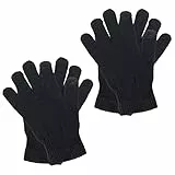 Sibba Lot De 2 Paires De Gants Pour Écran Tactile Pour Temps Froid Noir Pour Homme Et Femme Noir Taille Unique