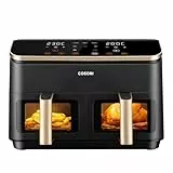 COSORI Air Fryer 2 Compartiments 8.5L, 8-en-1 Airfryer Friteuse Sans Huile, 71% D'efficacité énergétique, 85% de Carburant En Moins, 55% Plus Rapide, 8 Portions, Va au Lave-vaisselle, Or