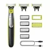 Philips OneBlade 360 Authentique Visage + Corps - Tondeuse à barbe électrique, tondeuse corps et rasoir avec technologie de lame 360, 2 lames 360, 4 sabots barbe de 3 jours, 1 kit Corps, QP2834/31