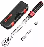 VANPO Clé Dynamométrique 1/2', 20-220NM Cle Dynamometrique Kit avec Rallonges 125mm, Adaptateur 1/2' à 3/8', Clef Dynamometrique pour Roue Voiture, Moto et Camion