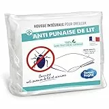 SWEET NIGHT - Protège Oreiller 60x40 cm | Anti-Punaise de lit et Anti-acariens | Housse intégrale pour Oreiller avec Fermeture éclair | sans Traitement Chimique