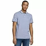 JACK & JONES Jjepaulos Polo Ss Noos Homme Polo, Cobalt, L