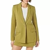 The Drop Blazer Long Blake pour Femme, Huile d'olive, Taille L