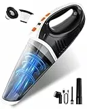 SERVOMASTER Aspirateur à Main, Aspirateur Voiture Puissant sans Fil avec 2 Modes de Vitesse, Mini Aspirateurs Rechargeable avec Lumières LED, Aspirateur Main – Maison, Bureau, Voiture, Animaux