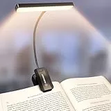 Glocusent Lampe de Lecture 26 LED, Liseuse Lampe de Lecture Clip Rechargeable USB-C, 5 Luminosités & 5 Couleurs, 360° Cou Flexible, Longue Durée,Léger & Portable pour Lire au Lit