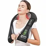 SNAILAX Appareil de massage pour le cou sans fil - Masseur pour épaules et cou chauffant, massage de la nuque et du dos, taille, pied, oreiller de massage électrique Cadeau Noël/Femme/Homme