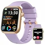 Montre Connectée Femme Homme, 1.83' Smartwatch avec Appel Bluetooth, Tensiomètre/Fréquence Cardiaque/SpO₂/Sommeil, Podometre, 123+ Mode Sport, Etanche IP68 Sport Bracelet Connecté pour Android iPhone