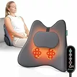Snailax Masseur de nuque Shiatsu avec chaleur, 4D pétrin pour le dos & cou, coussin de massage pour le dos nuque épaule, masseur dos nuque, cadeaux pour maman papa femmes