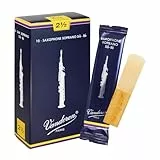 Vandoren SR2025 10 Anches pour Saxophone Soprano 2,5, BOIS