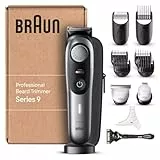 Braun Tondeuse Electrique A Barbe Series 9 BT9440 Pour Hommes, Avec La Lame La Plus Affûtée De Braun Et Un Sabot De Précision, 40 Réglages De Longueurs, Étanche, Étui De Voyage, Rechargeable