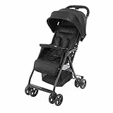 Chicco OHlalà 3 Poussette Canne Bébé Ultra légère, Compacte, Pliable et Inclinable de la Naissance à 15 kg, avec un Grand Panier, Housse de Pluie Incluse, et Toit Extensible - Jet Black
