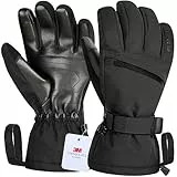 Unigear Gants de Ski, Gants d’Hiver Écran Tactile Chauds Étanches Protègent du Vent pour Ski Snowboard Course Cyclisme et Les Autres Activités d'hiver en Plein Air