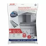 CARE+PROTECT Filtre 2 en 1 Anti-Graisse et Anti-Odeurs pour Hotte - Universel - À Découper - Haut Pouvoir d'Absorption