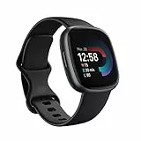 Google Fitbit Versa 4 Montre connectée sport avec GPS intégré et jusqu’à 6 jours d’autonomie de batterie - compatible avec Android et iOS, Noir/aluminium graphite